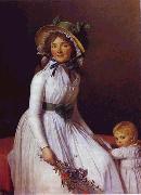 Jacques-Louis David Portrait of Emilie Seriziat and Her Son oil painting on canvas